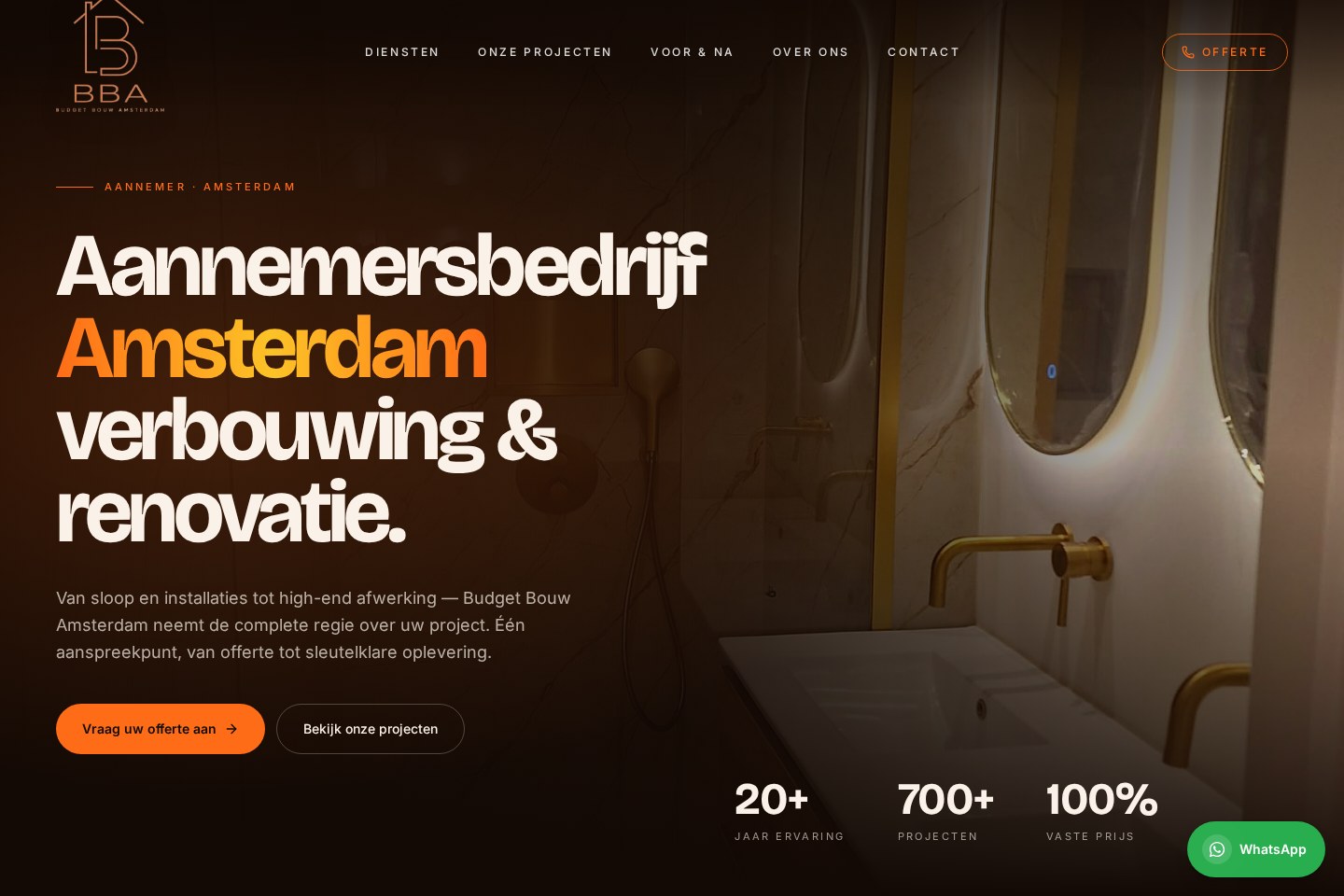 Budgetbouw — website homepage