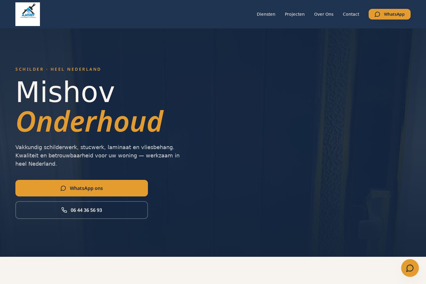Mishov Onderhoud — voorpagina