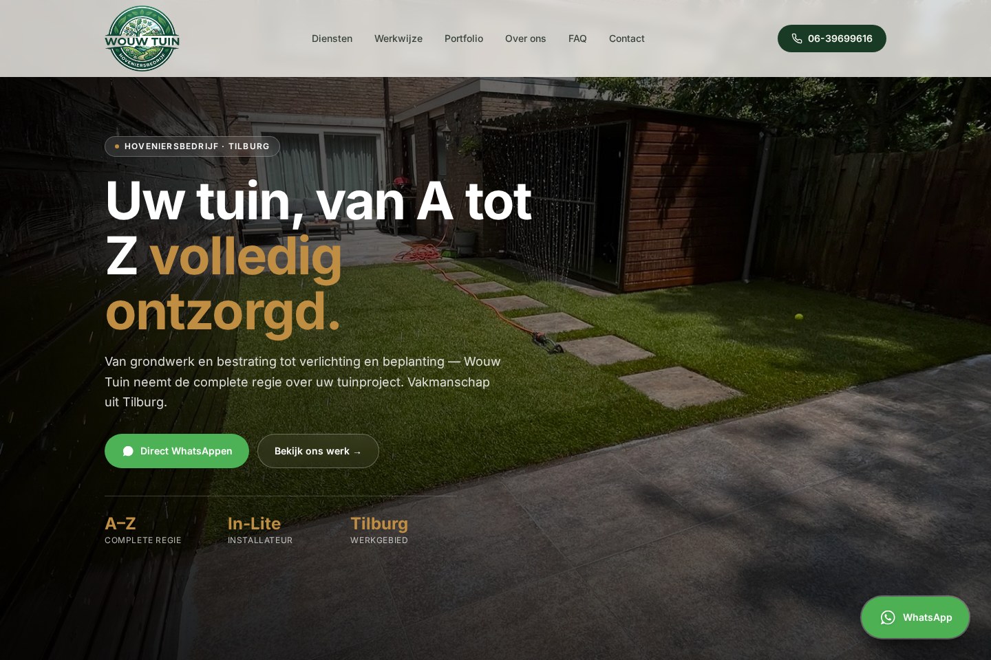 Wouwtuin — website homepage